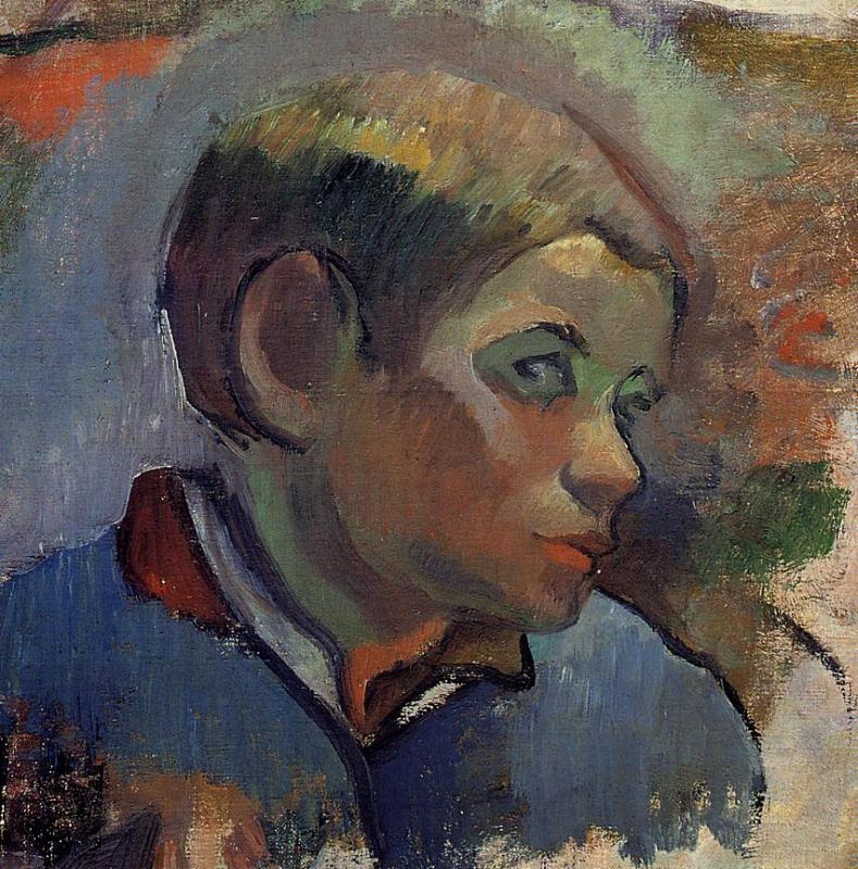 Portrait of a Little Boy - Paul Gauguin Painting